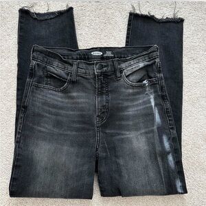 Old Navy Dark Gray Sky-Hi Straight Jeans